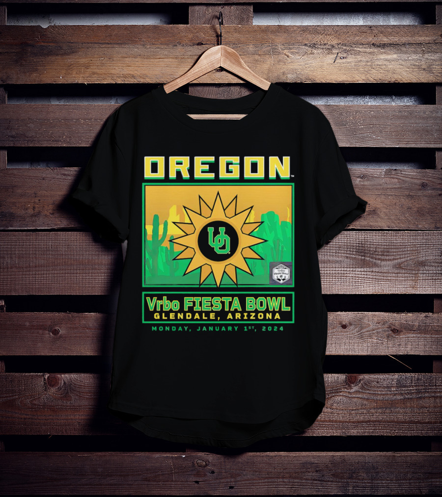 Oregon Ducks Vrbo Fiesta Bowl Glendale Arizona January 1st T-Shirt