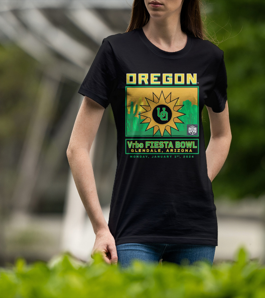 Oregon Ducks Vrbo Fiesta Bowl Glendale Arizona January 1st T-Shirt