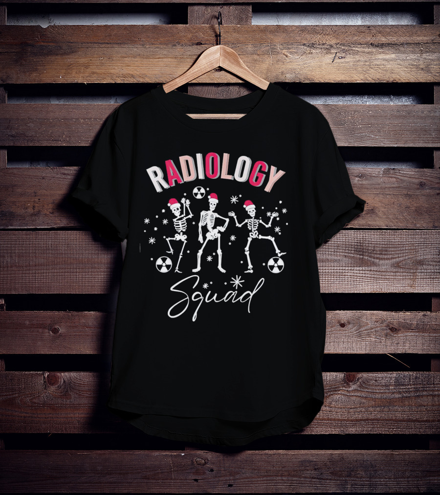 Radiology Squad Skeletons Christmas T-Shirt