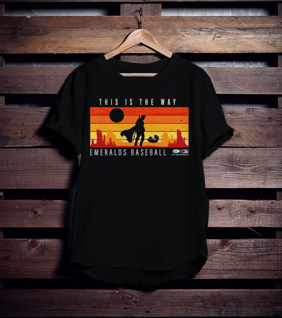 This Is The Way Eugene Emeralds Baseball Star Wars Mandalorian Sunset Scene T-Shirt