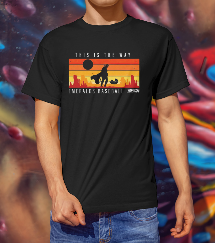 This Is The Way Eugene Emeralds Baseball Star Wars Mandalorian Sunset Scene T-Shirt