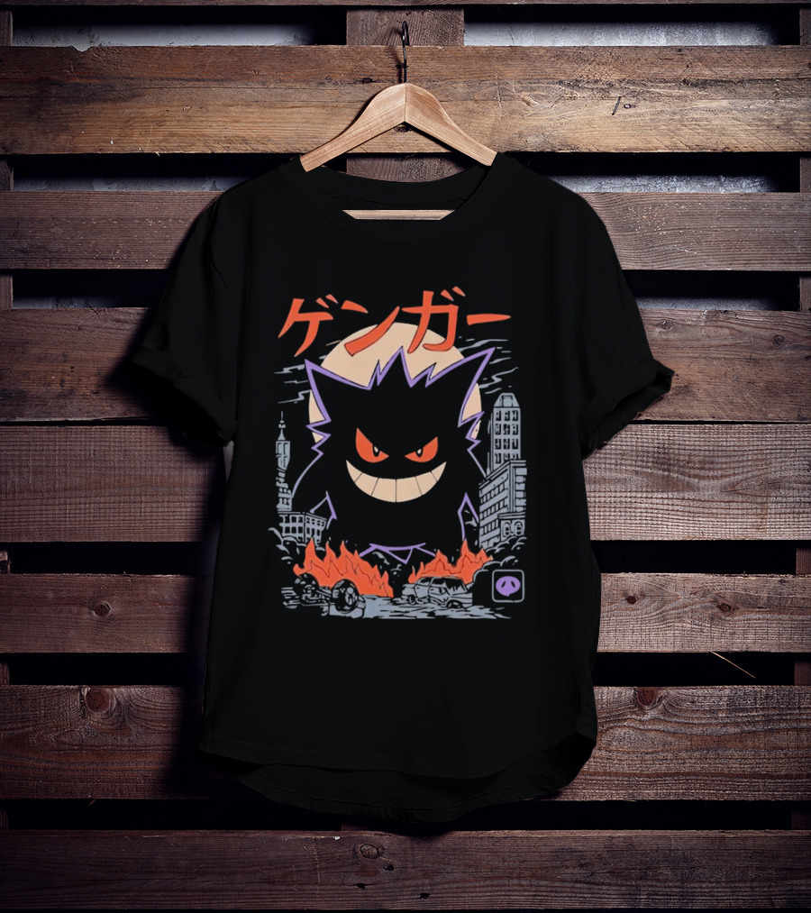 Gengar Urban Cityscape Destruction T-Shirt