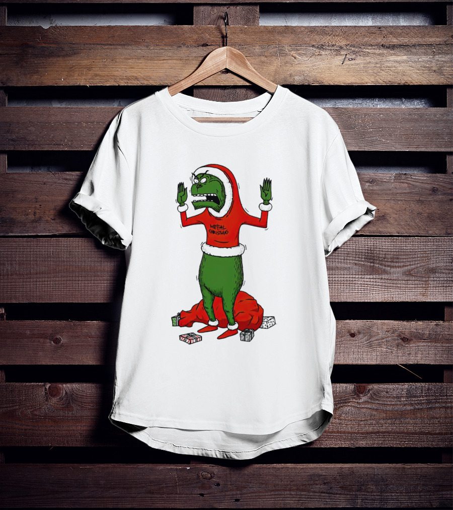 Grinch Cornholio Metal Christmas How The Grinch Stole Christmas T-Shirt