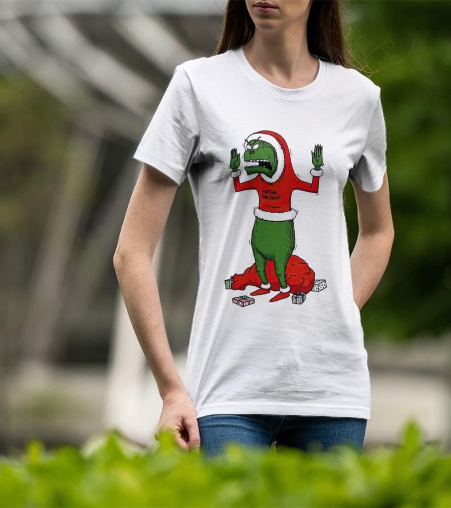 Grinch Cornholio Metal Christmas How The Grinch Stole Christmas T-Shirt