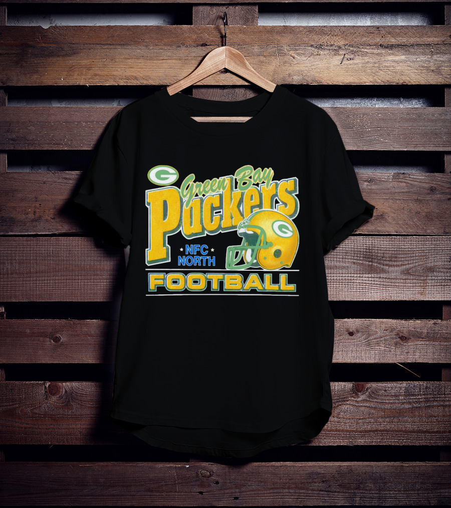 Green Bay Packers Football NFC North Helmet T-Shirt