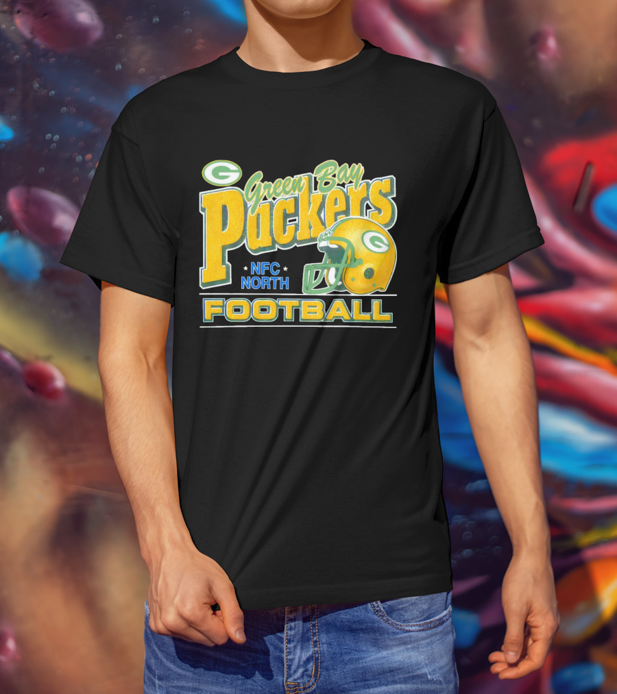 Green Bay Packers Football NFC North Helmet T-Shirt