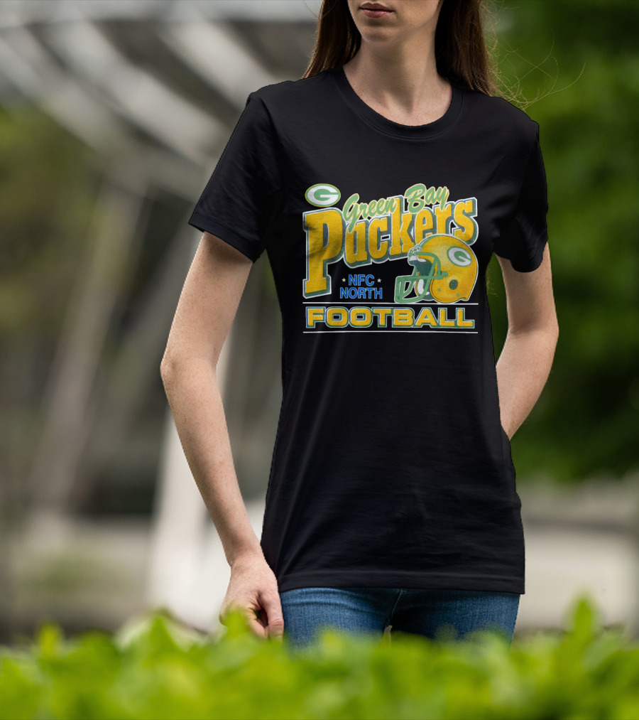 Green Bay Packers Football NFC North Helmet T-Shirt