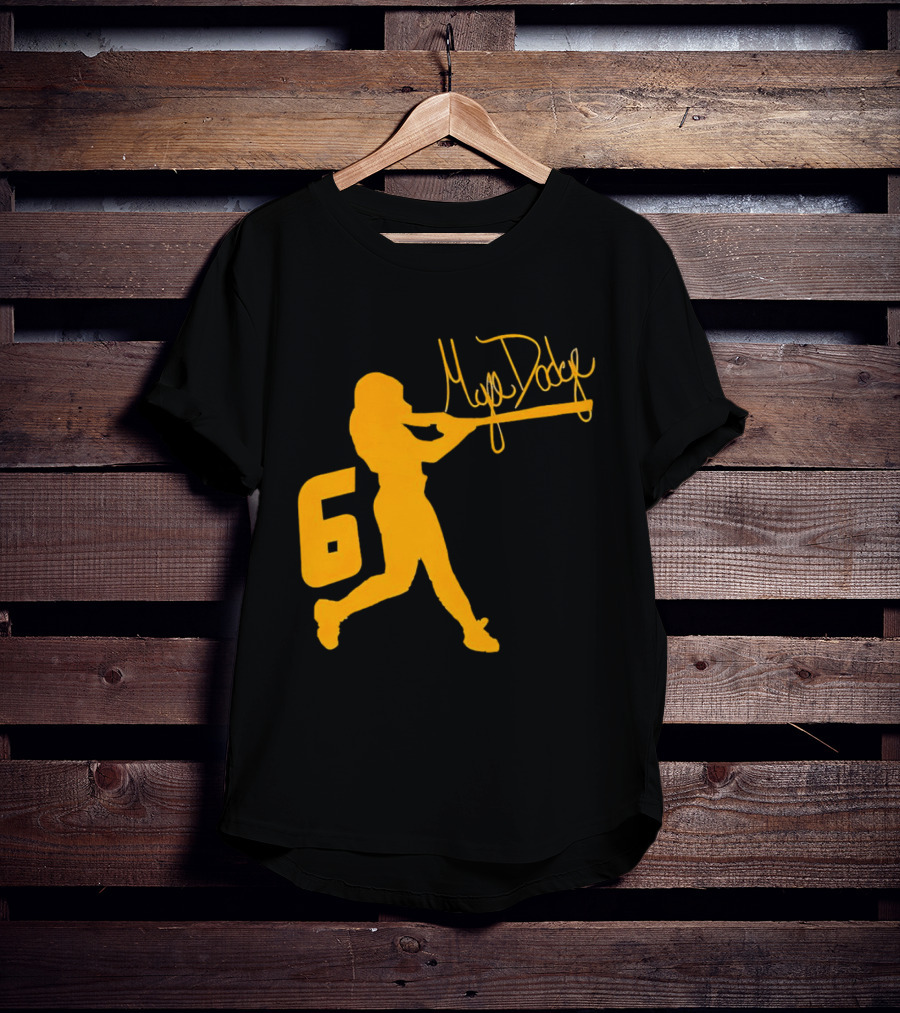 Mya Dodge Missouri Tigers Softball Signature Player Silhouette Number 6 T-Shirt