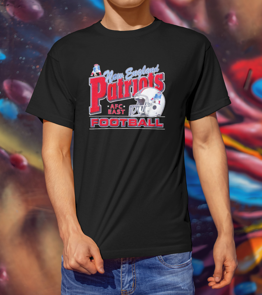 New England Patriots AFC East Football Helmet T-Shirt