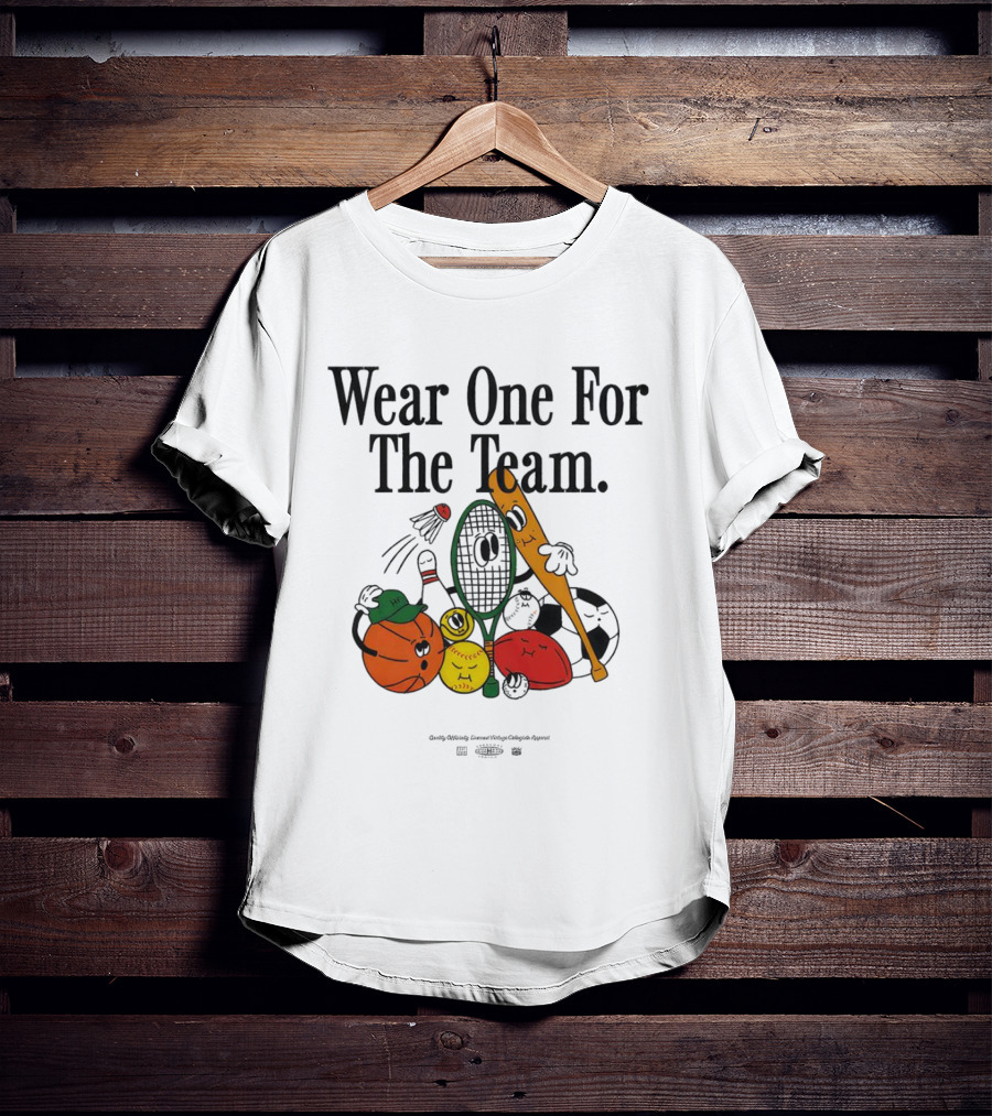 Wear One For The Team Sports Cartoon Characters T-Shirt