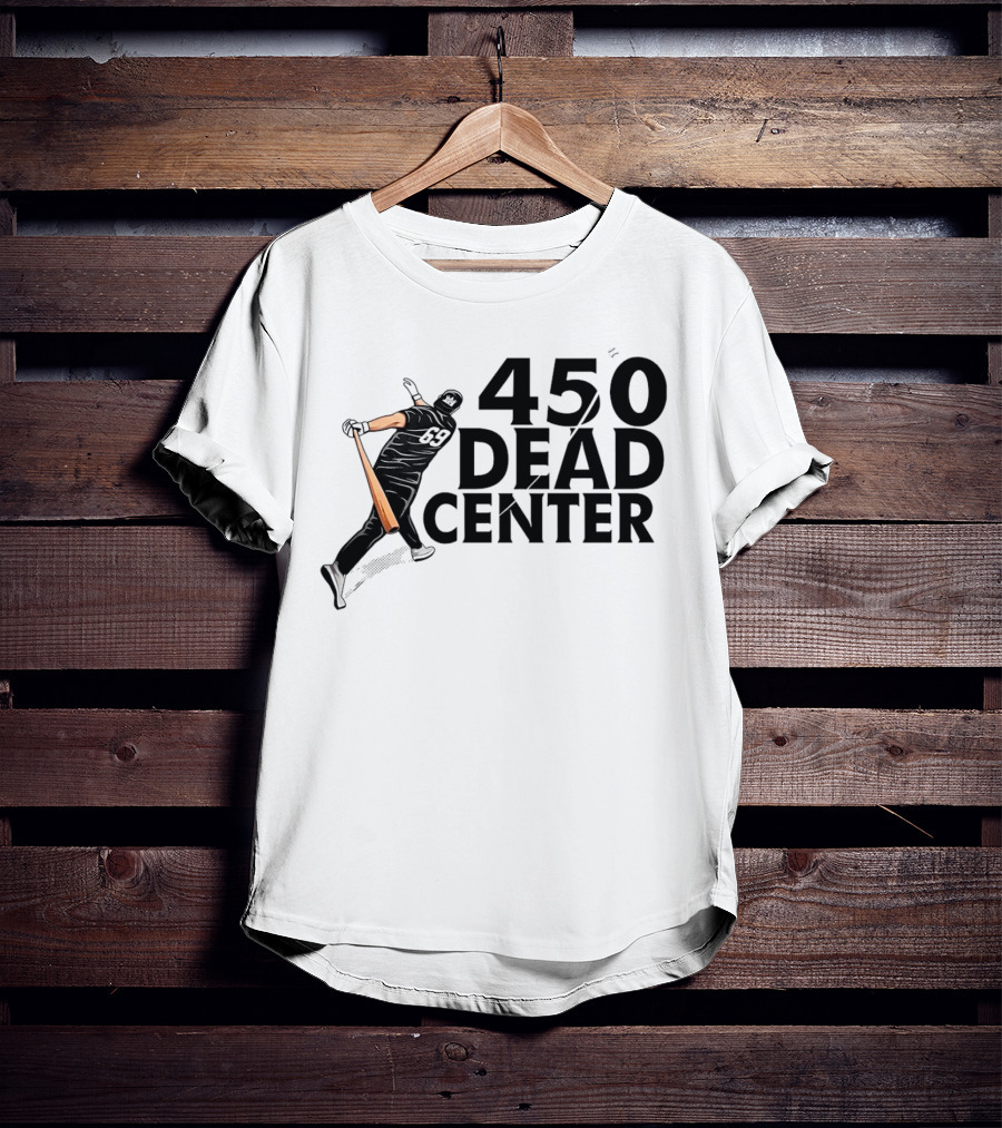 450 Dead Center Baseball Player Swinging T-Shirt