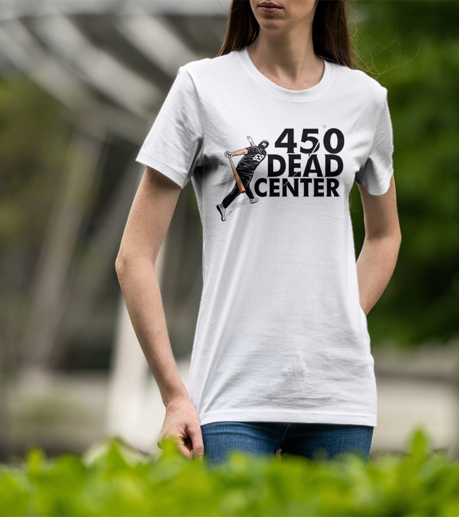 450 Dead Center Baseball Player Swinging T-Shirt