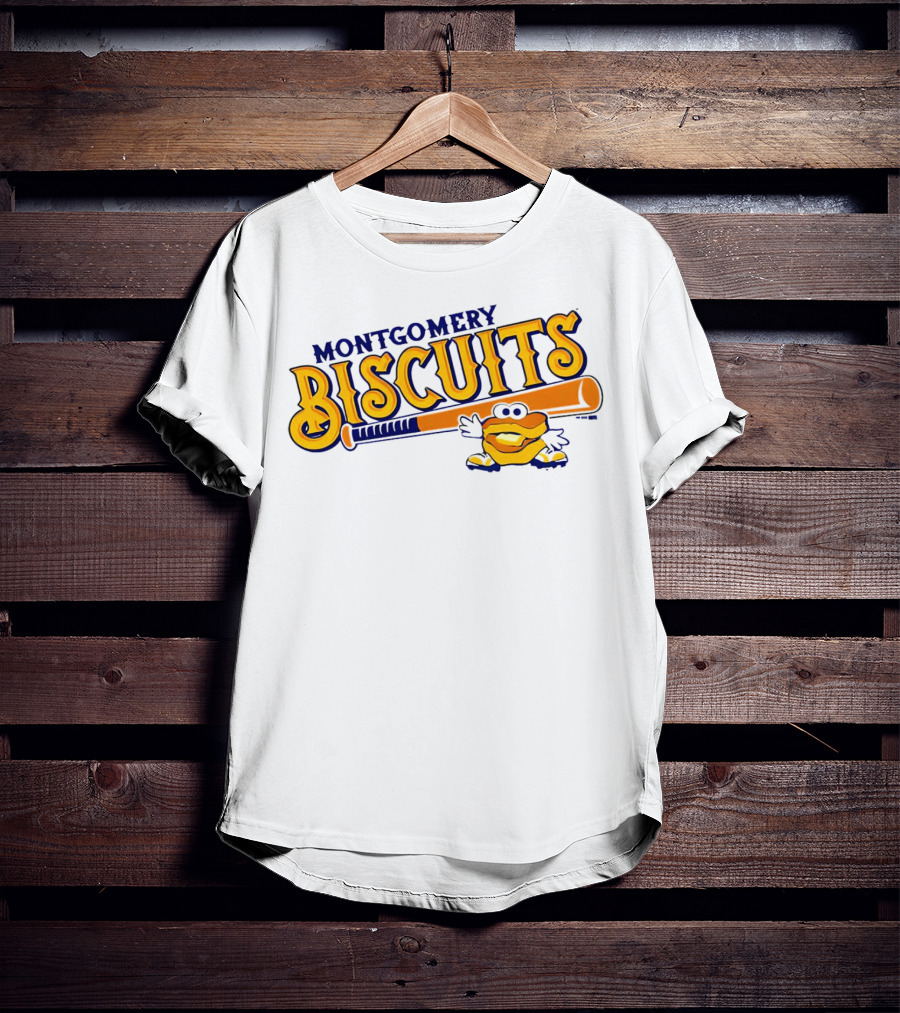 Montgomery Biscuits Biscuits Baseball Bat Biscuits Mascot T-Shirt