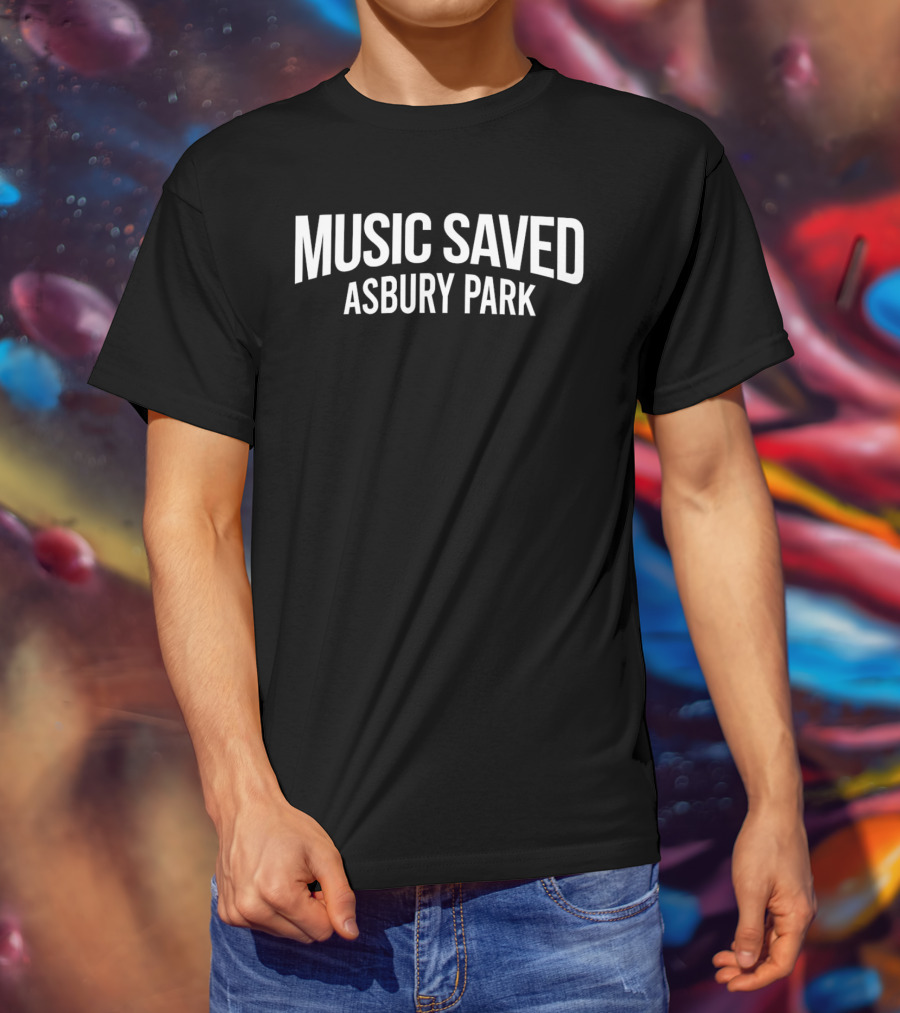 Music Saved Asbury Park Concert Revival Vintage Vibes T-Shirt