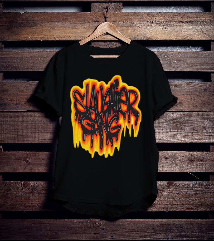 Slaughter Gang Drip Graffiti Flames T-Shirt