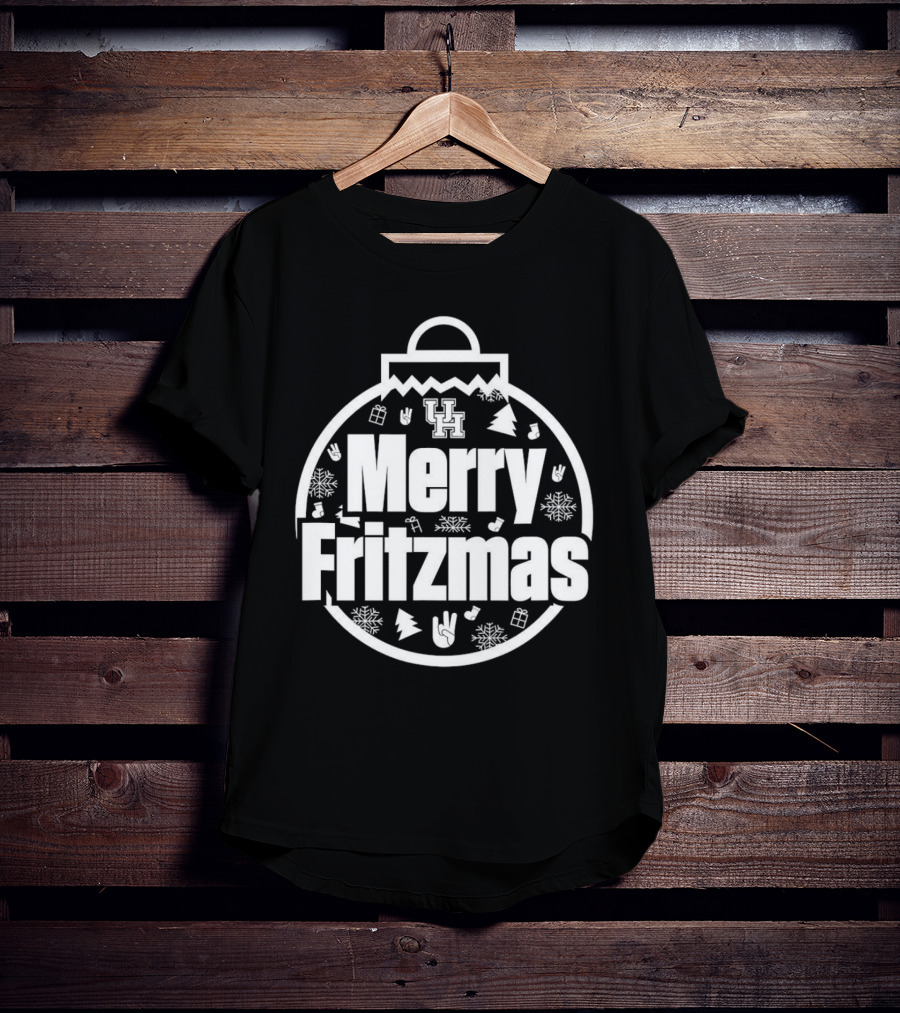 Merry Fritzmas Houston Cougars UH Holiday Ornament With Christmas Symbols T-Shirt