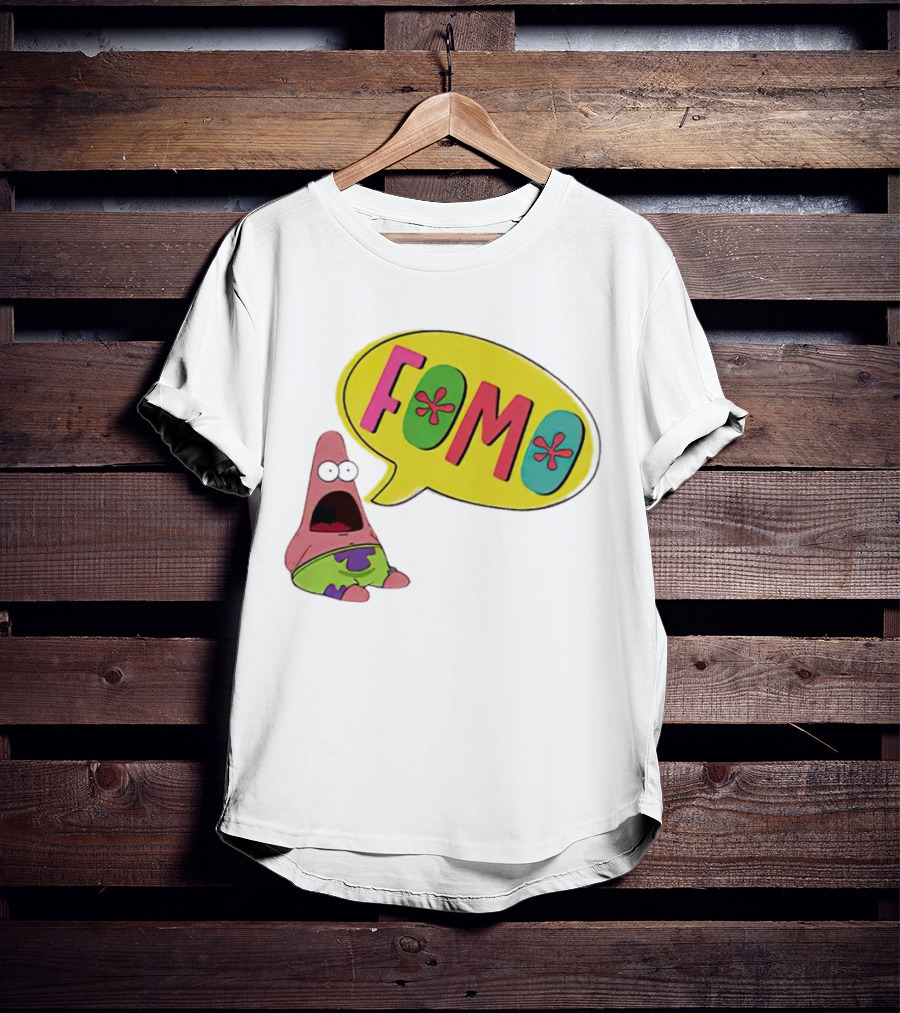FOMO Surprised Patrick Face Meme Bubble T-Shirt