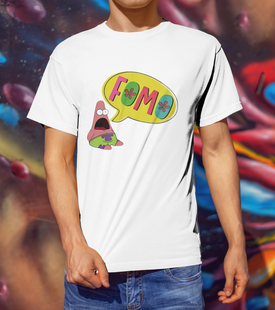 FOMO Surprised Patrick Face Meme Bubble T-Shirt