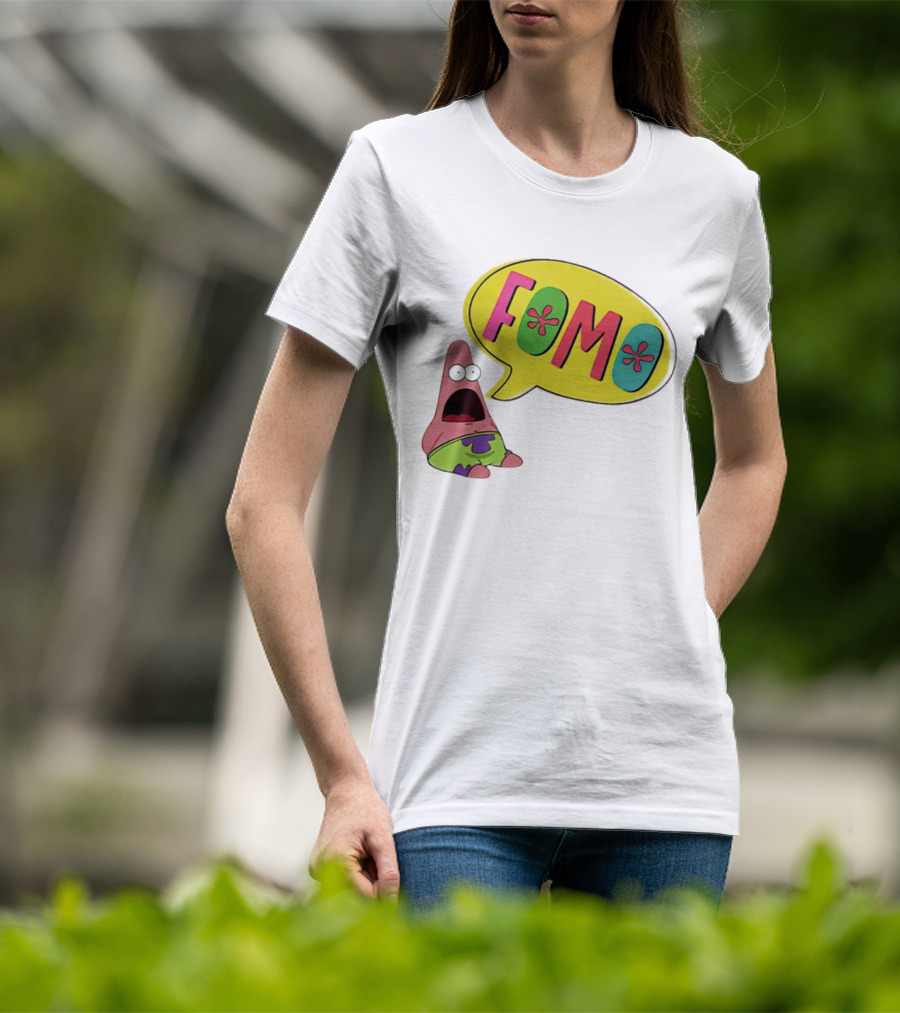 FOMO Surprised Patrick Face Meme Bubble T-Shirt