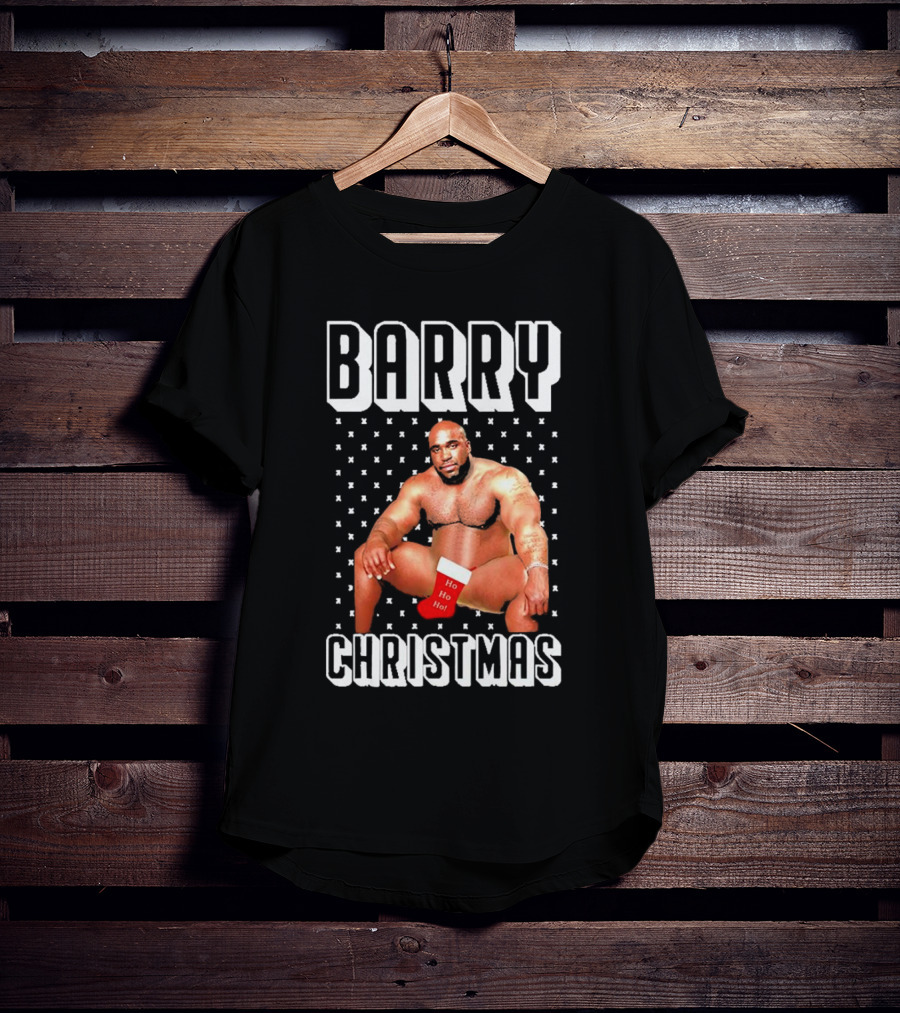 Barry Christmas Ho Ho Ho Stocking Holiday T-Shirt