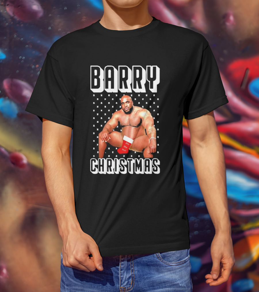 Barry Christmas Ho Ho Ho Stocking Holiday T-Shirt