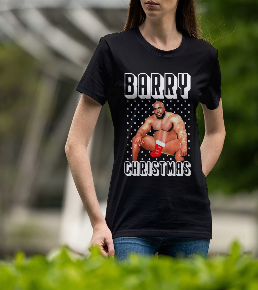 Barry Christmas Ho Ho Ho Stocking Holiday T-Shirt