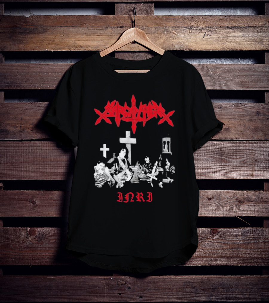 Sarcofago INRI Graveyard Crosses Photo T-Shirt