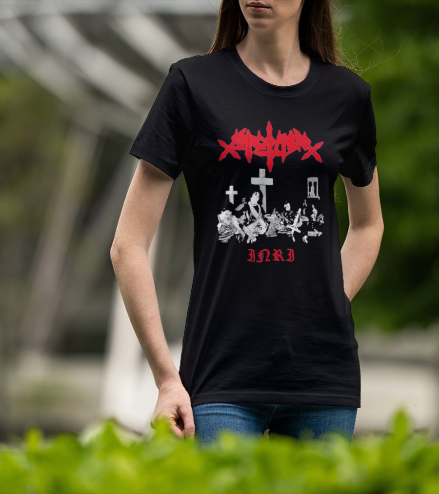 Sarcofago INRI Graveyard Crosses Photo T-Shirt