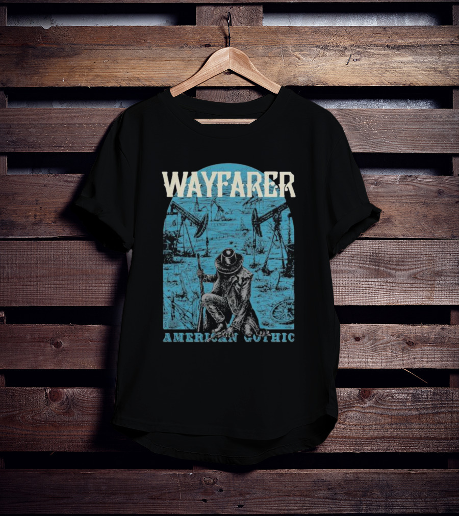 WAYFARER Oil Rig Cowboy American Gothic T-Shirt