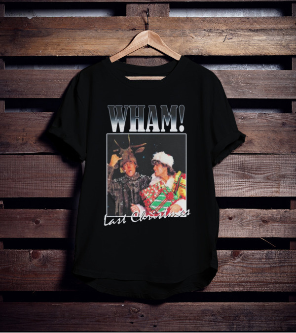 WHAM Last Christmas Reindeer And Santa Costume Scene T-Shirt