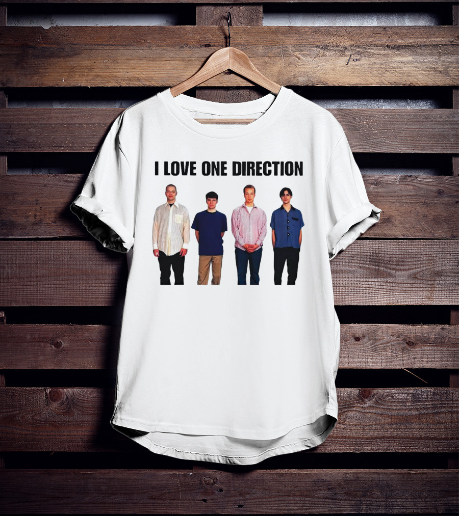 I Love One Direction Plaatse Nemen Baard Menswear T-Shirt
