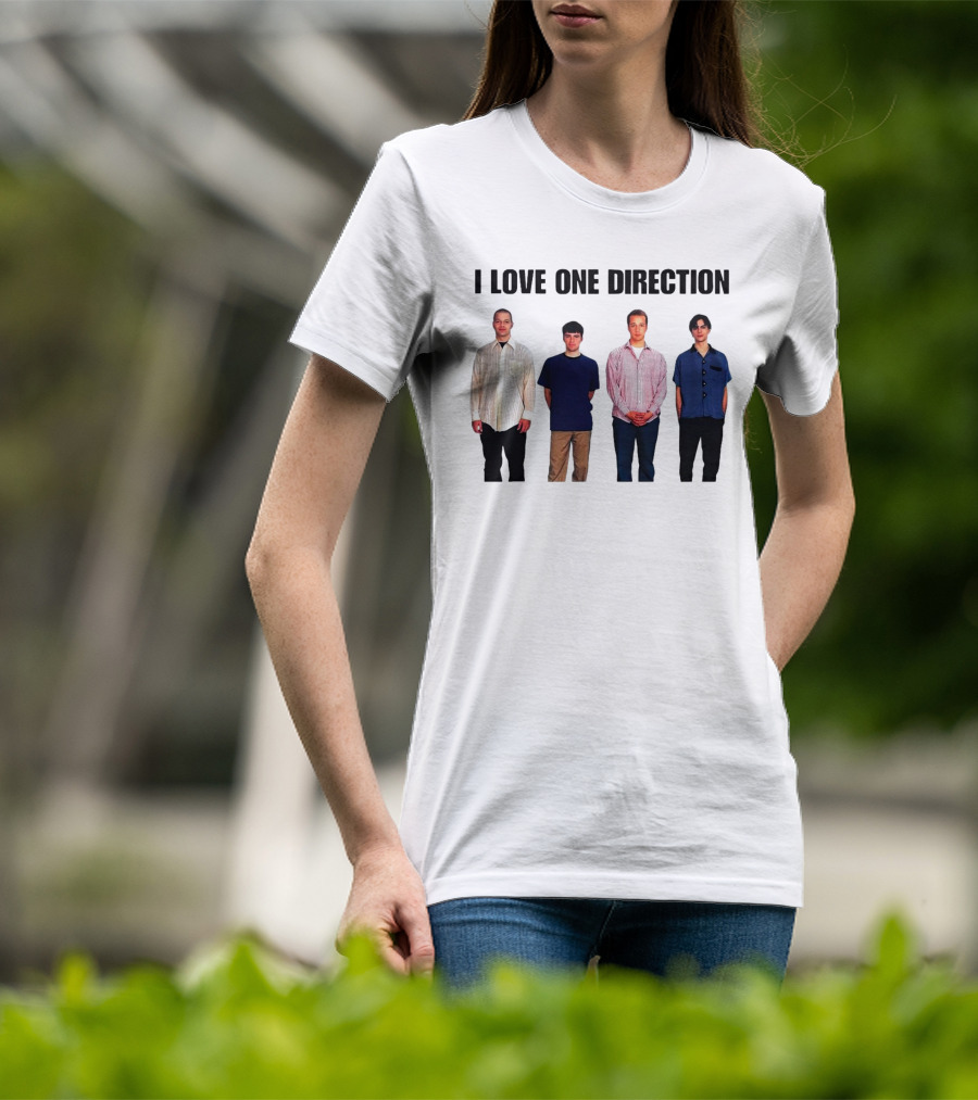 I Love One Direction Plaatse Nemen Baard Menswear T-Shirt