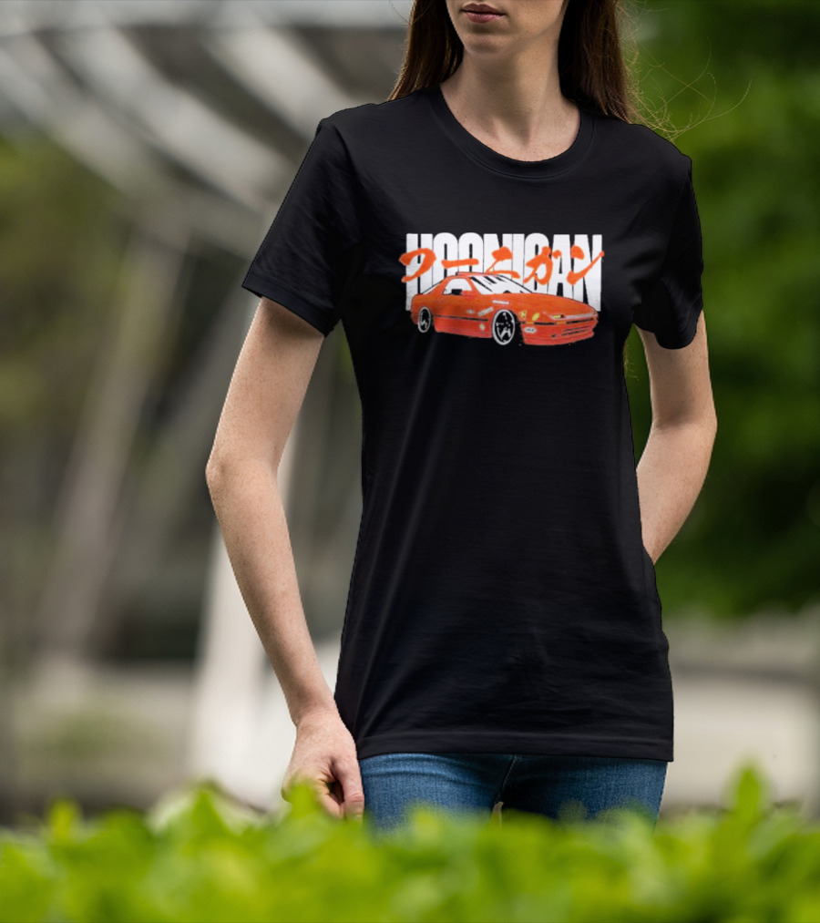 Hoonigan FC Rotary Japanese Kanji Red Sports Car T-Shirt