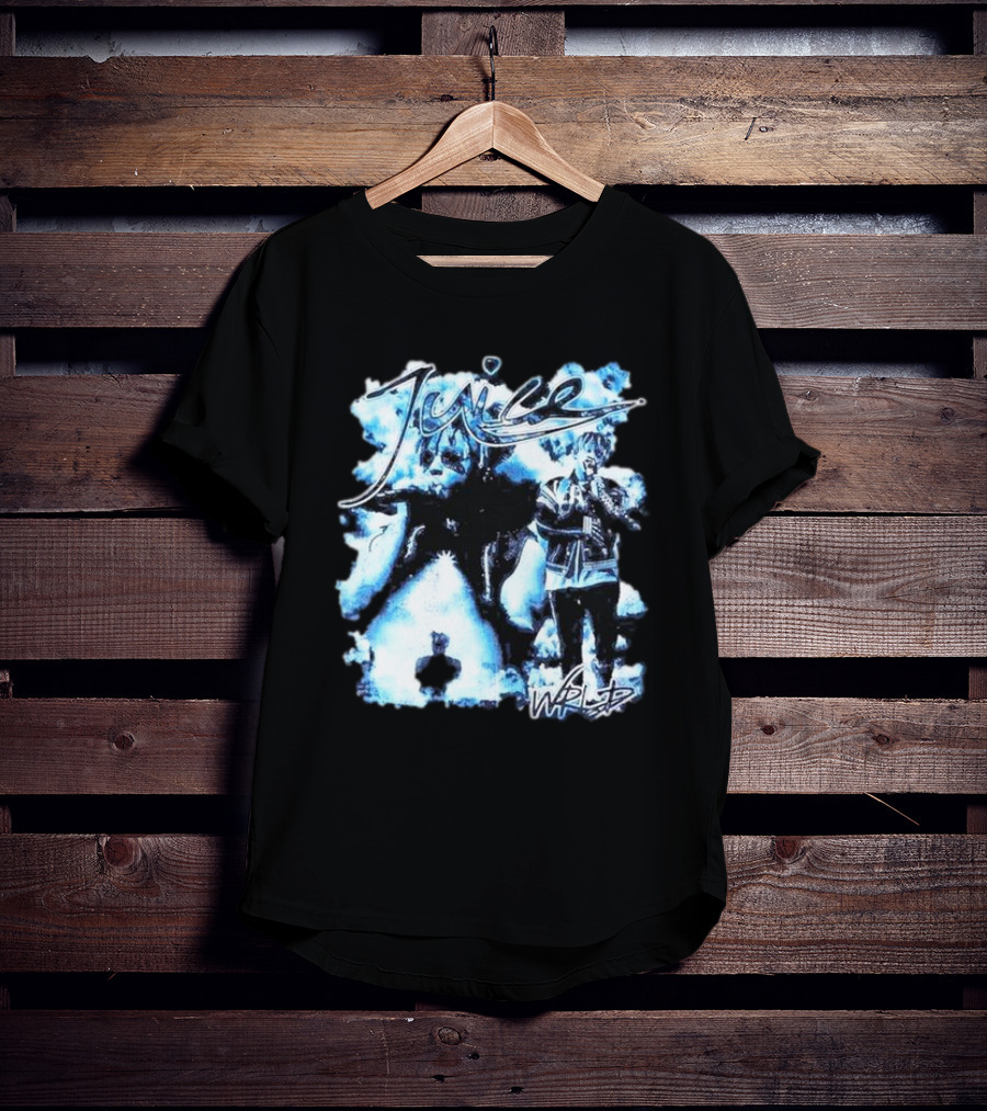 Juice Wrld Blue Collage With Signature Style Elements T-Shirt