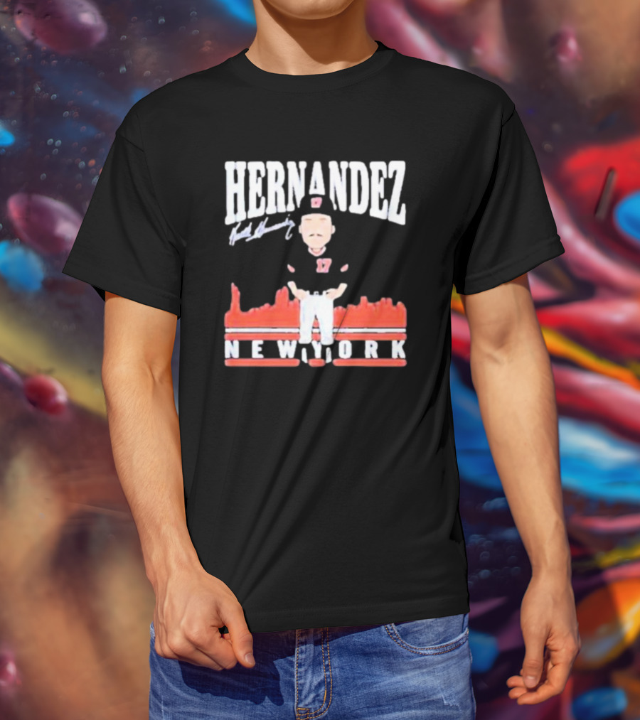 Hernandez Keith Hernandez Toon Signature New York T-Shirt