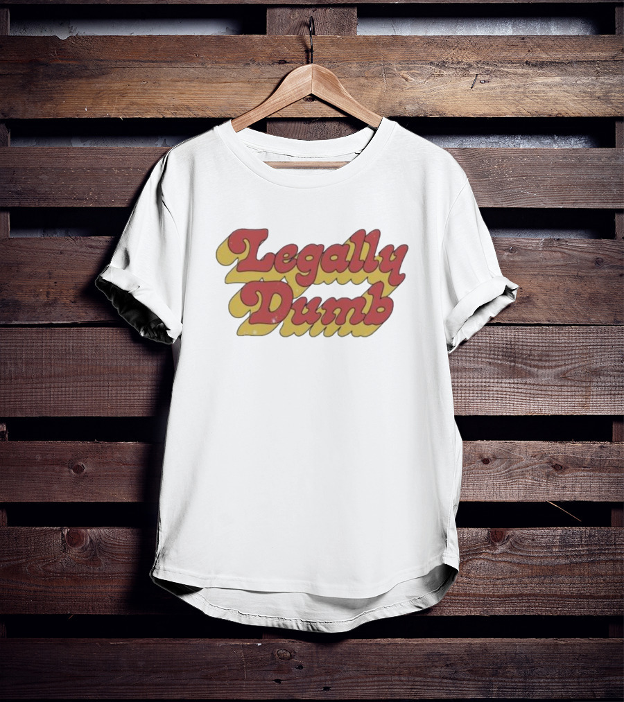 Legally Dumb Retro Style Red T-Shirt