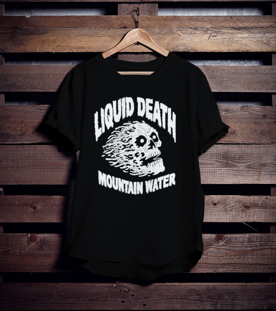 Liquid Death Mountain Water Skull T-Shirt