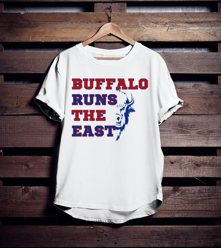 Buffalo Runs The East Bold Text With Buffalo T-Shirt