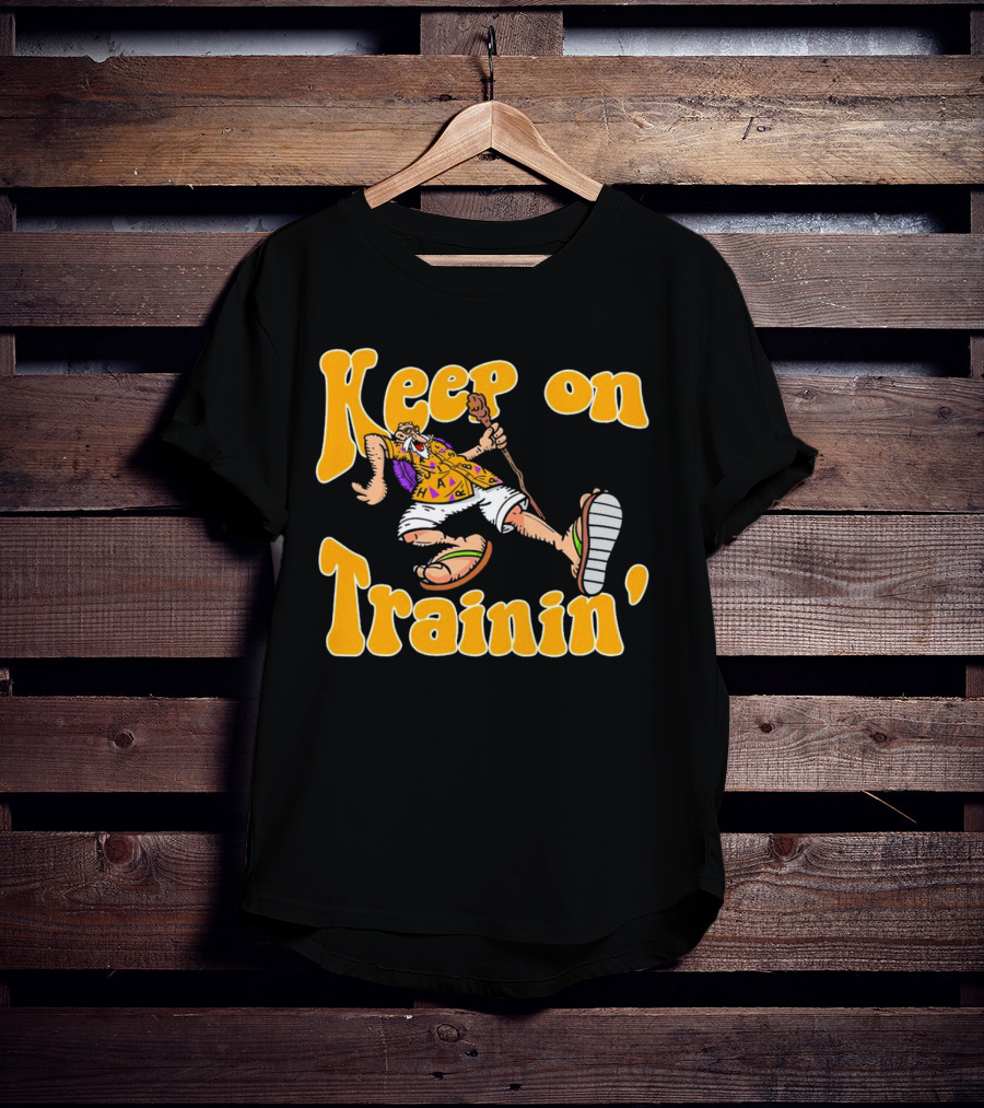 Master Roshi Keep On Trainin' Retro Style Sandals Hawaiian Shirt Cane T-Shirt