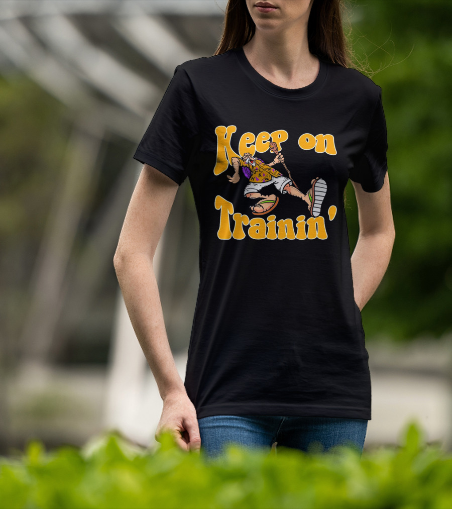 Master Roshi Keep On Trainin' Retro Style Sandals Hawaiian Shirt Cane T-Shirt