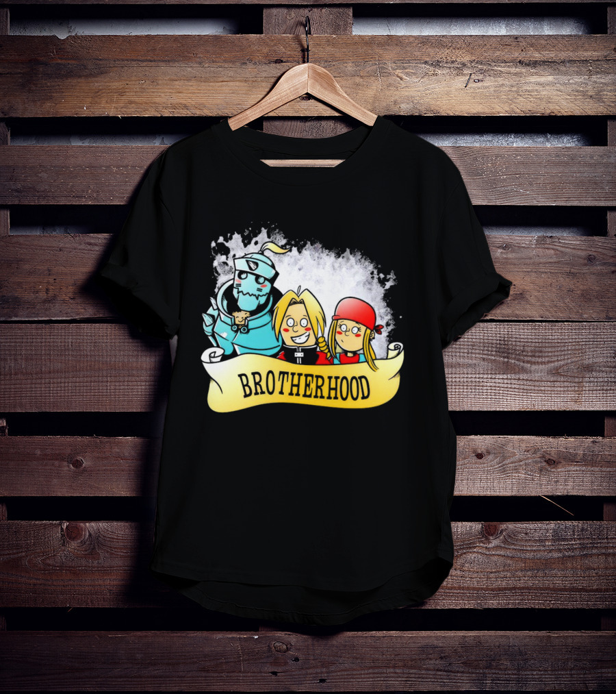 Brotherhood Alphonse Edward Winry Banner T-Shirt