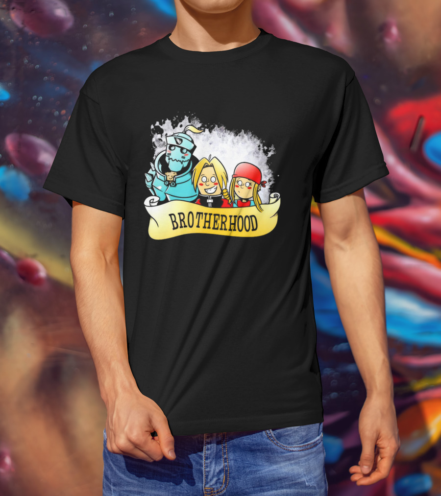 Brotherhood Alphonse Edward Winry Banner T-Shirt