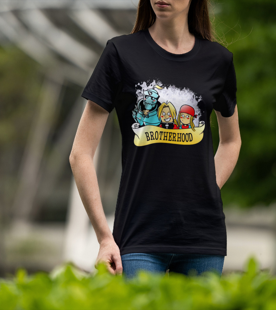Brotherhood Alphonse Edward Winry Banner T-Shirt