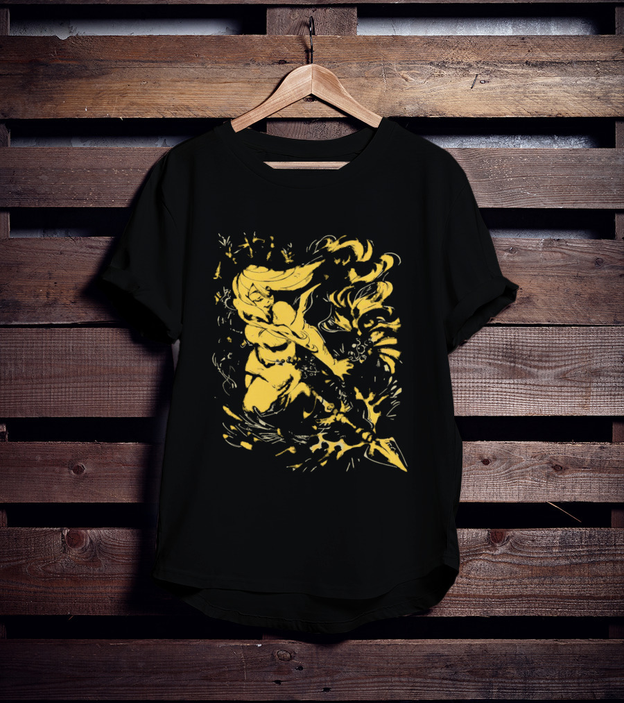 Galaxy Gal HelloWinter Vintage Warrior Fantasy Scene T-Shirt
