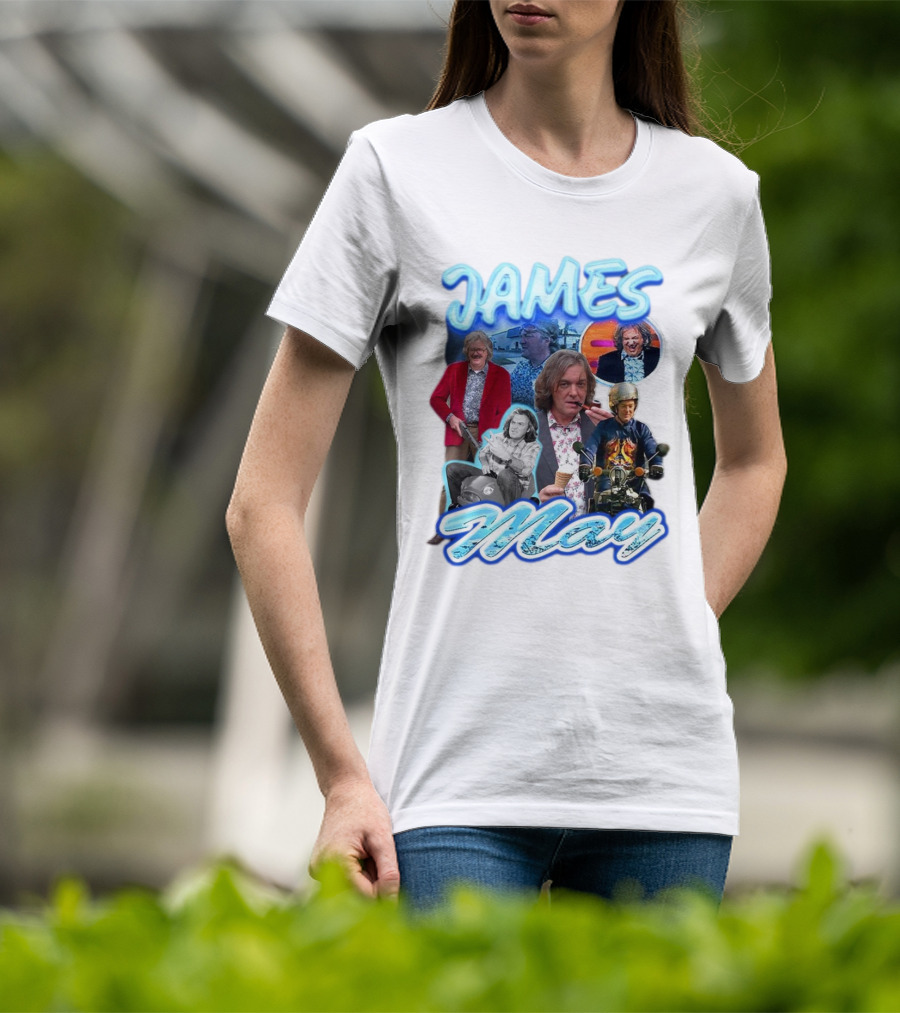 James May Vintage Ice Cream Motorbike Collage T-Shirt