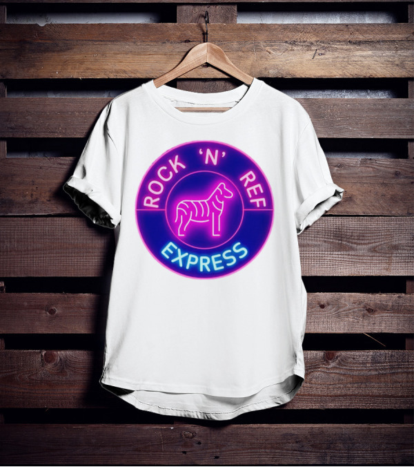 Rock 'N' Ref Express Jesse Beeler Tag Neon Zebra T-Shirt