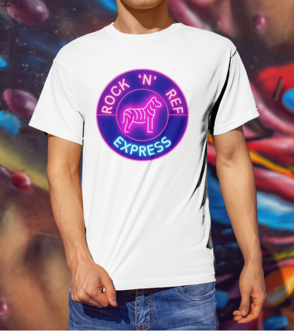 Rock 'N' Ref Express Jesse Beeler Tag Neon Zebra T-Shirt