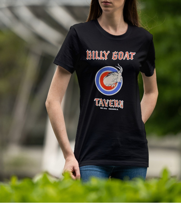 Billy Goat Tavern Chicago Est. 1934 Goat Circle Emblem T-Shirt