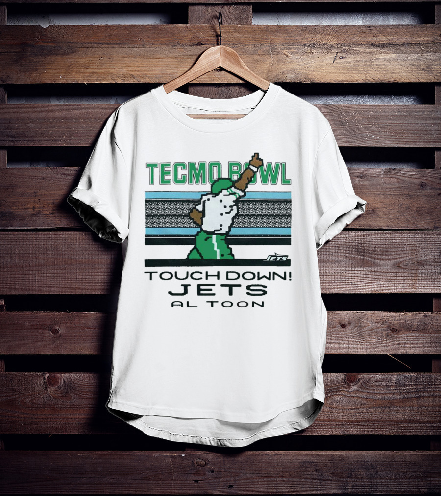 Tecmo Bowl Touch Down New York Jets Al Toon Retro Gaming Iconic Scene T-Shirt