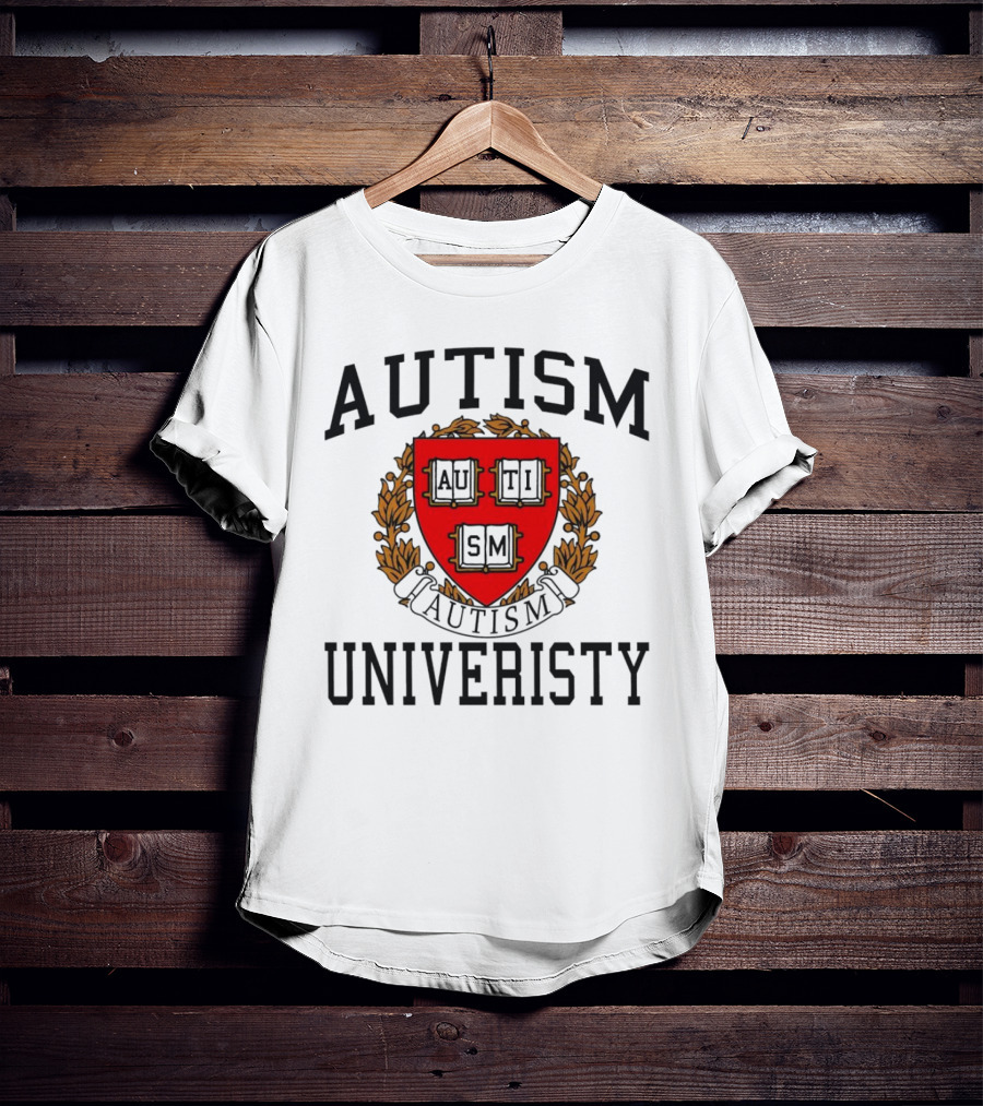 AUTISM UNIVERSITY AUTISM CREST LOGO T-Shirt